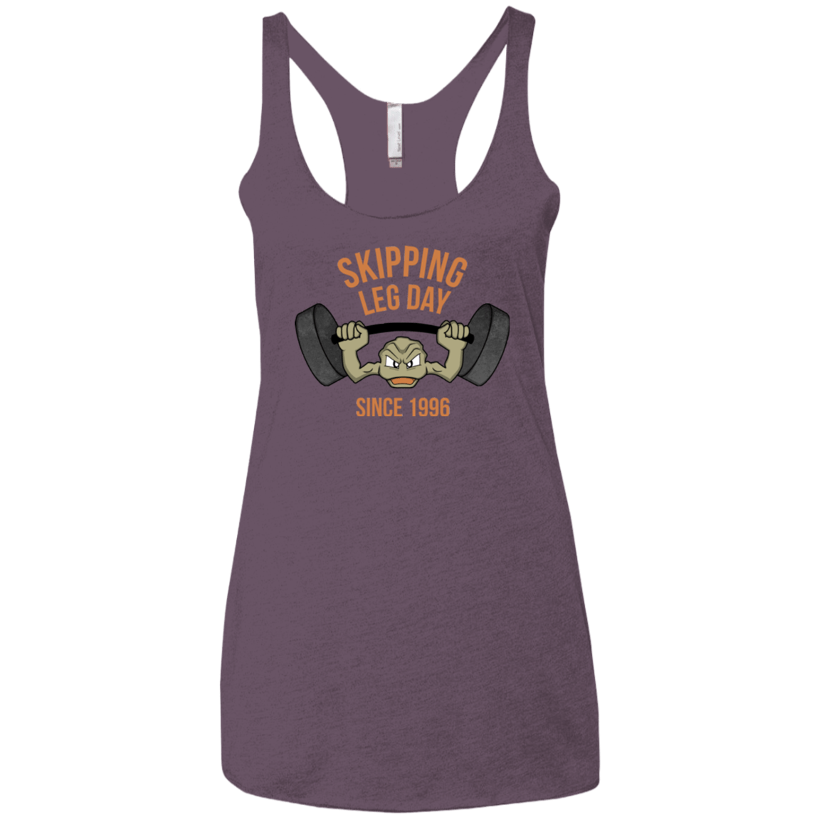 T-Shirts Vintage Purple / X-Small Skipping Leg Day Women's Triblend Racerback Tank