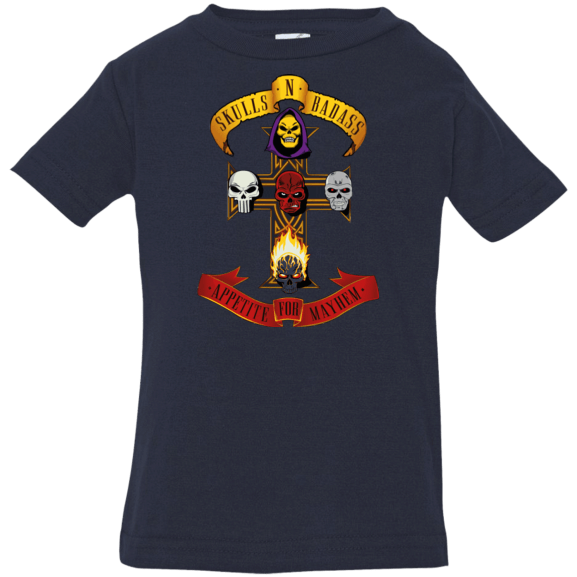 T-Shirts Navy / 6 Months Skull And Badass Infant PremiumT-Shirt