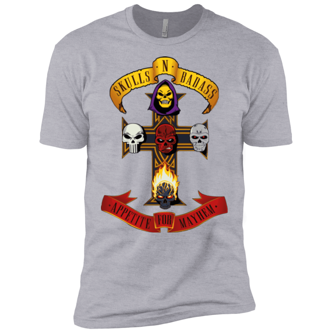 T-Shirts Heather Grey / X-Small Skull And Badass Men's Premium T-Shirt