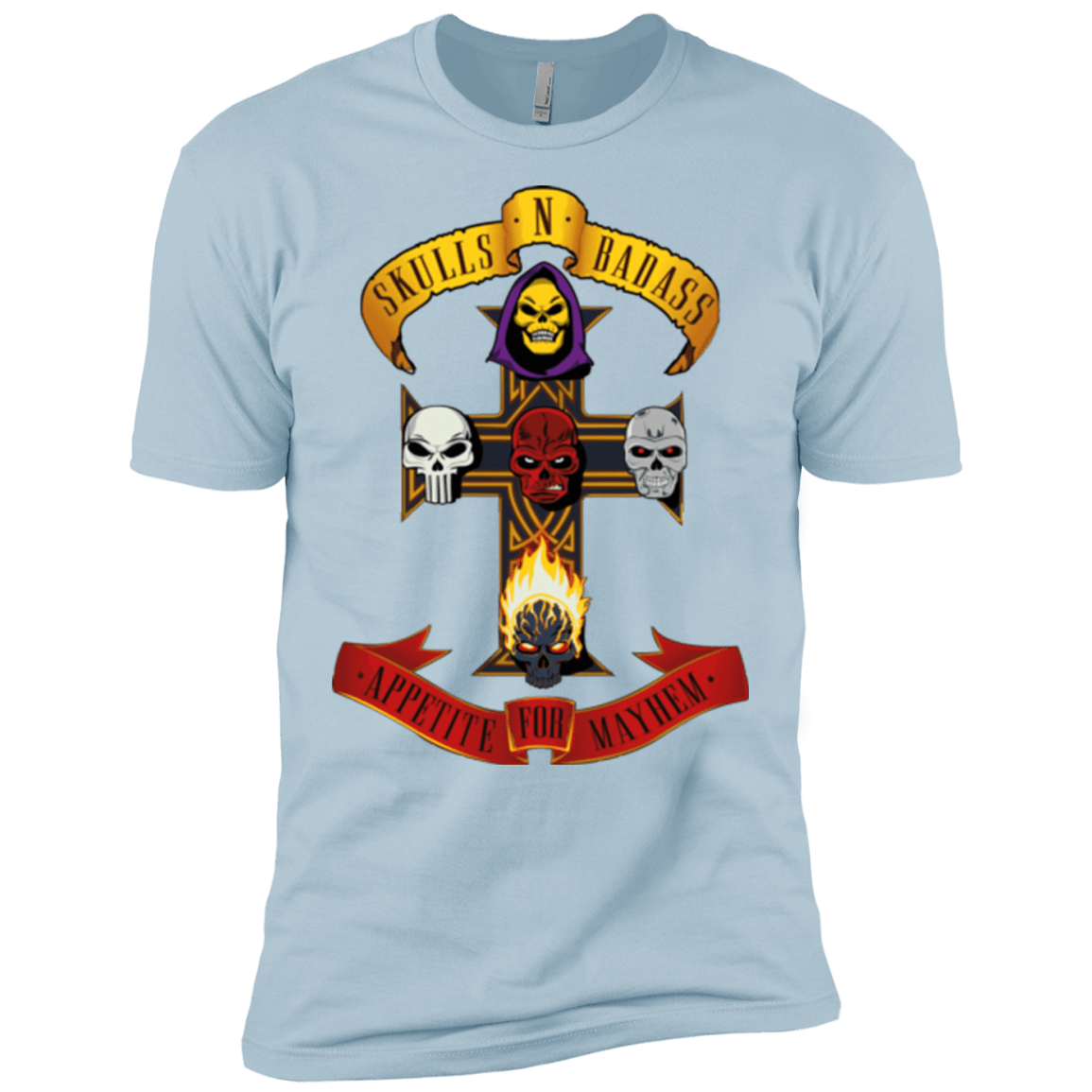 T-Shirts Light Blue / X-Small Skull And Badass Men's Premium T-Shirt