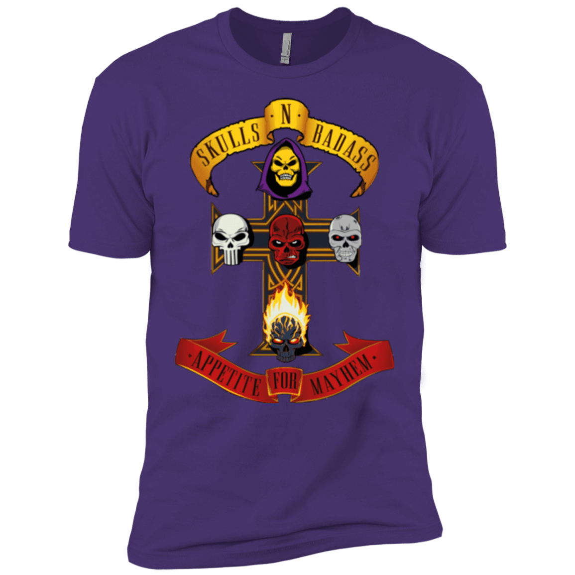 T-Shirts Purple / X-Small Skull And Badass Men's Premium T-Shirt