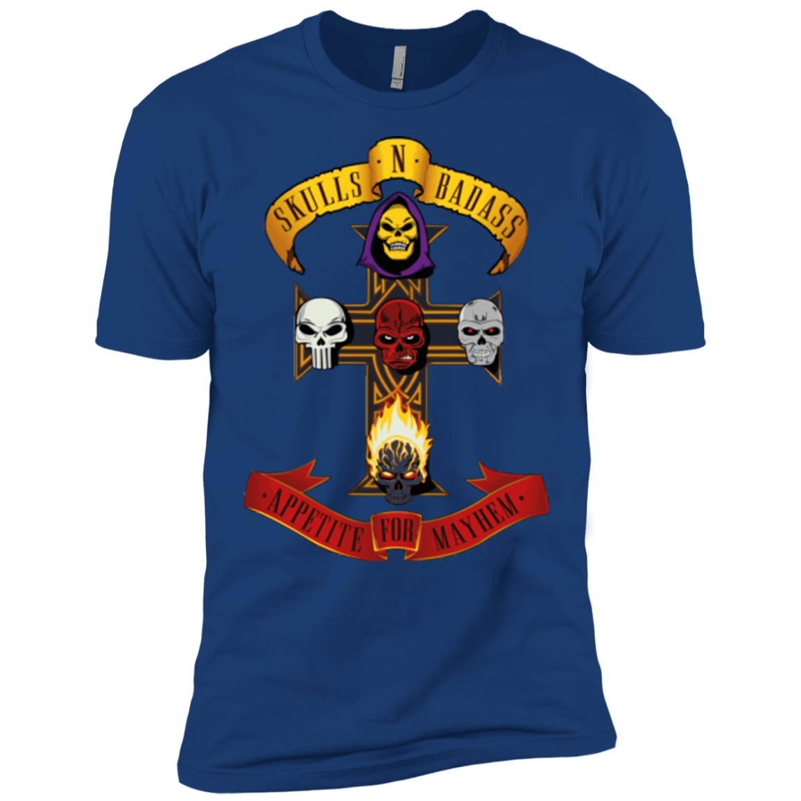T-Shirts Royal / X-Small Skull And Badass Men's Premium T-Shirt