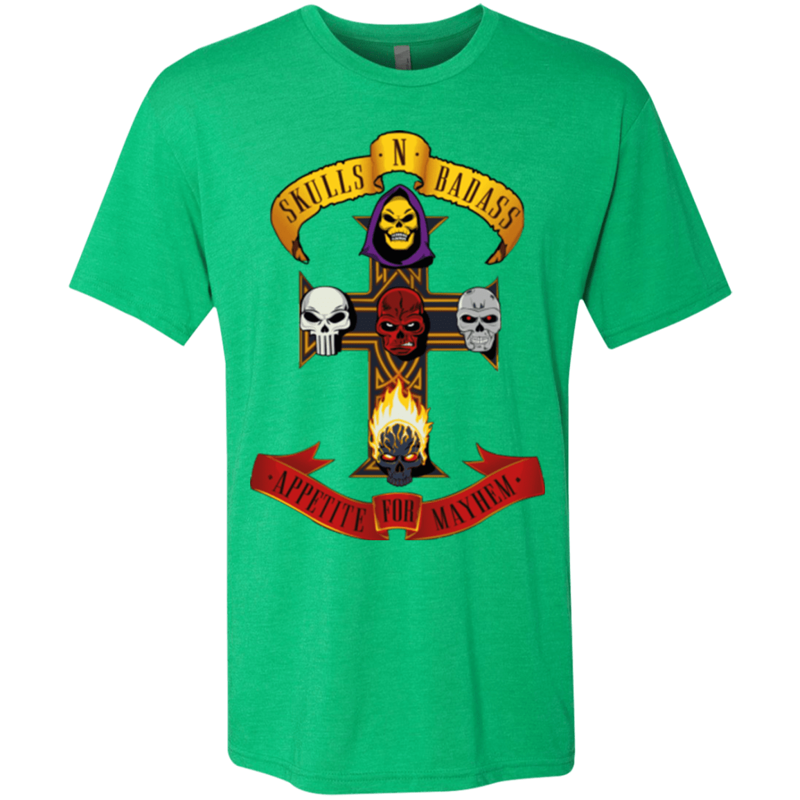 T-Shirts Envy / Small Skull And Badass Men's Triblend T-Shirt
