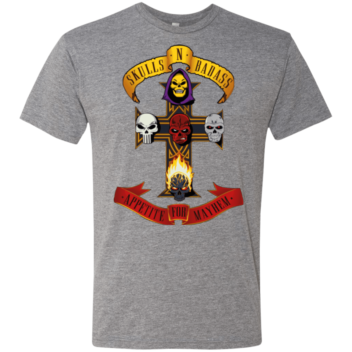 T-Shirts Premium Heather / Small Skull And Badass Men's Triblend T-Shirt