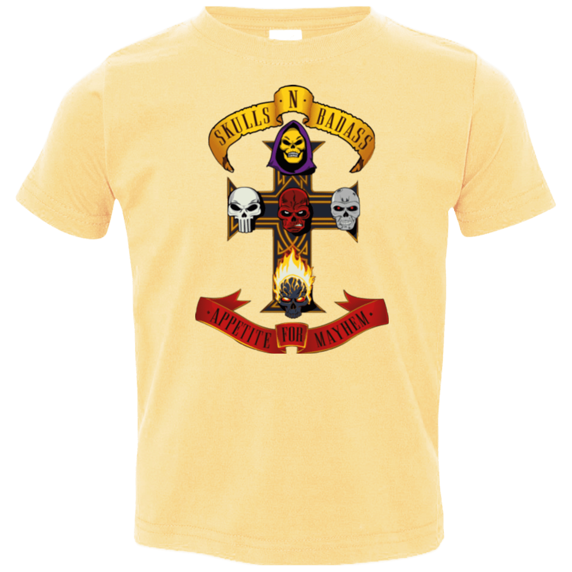 T-Shirts Butter / 2T Skull And Badass Toddler Premium T-Shirt