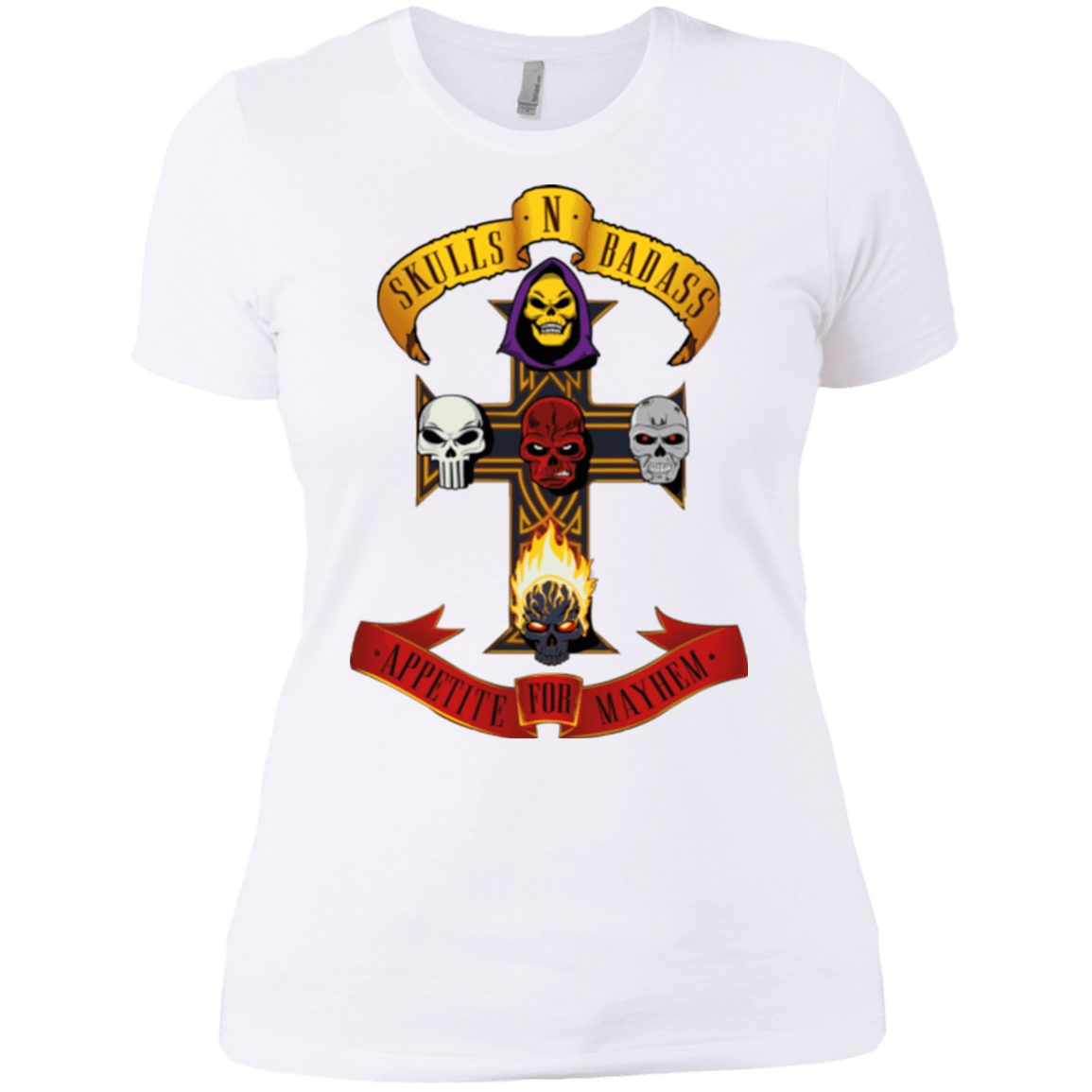 T-Shirts White / X-Small Skull And Badass Women's Premium T-Shirt
