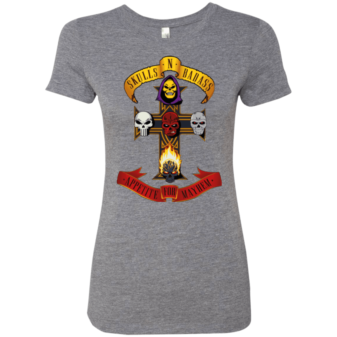 T-Shirts Premium Heather / Small Skull And Badass Women's Triblend T-Shirt