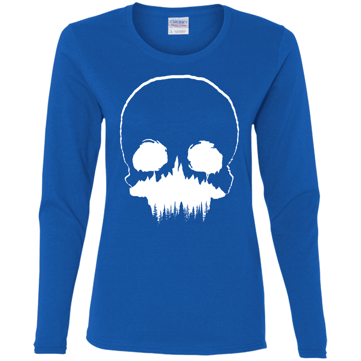 T-Shirts Royal / S Skull Forest Women's Long Sleeve T-Shirt