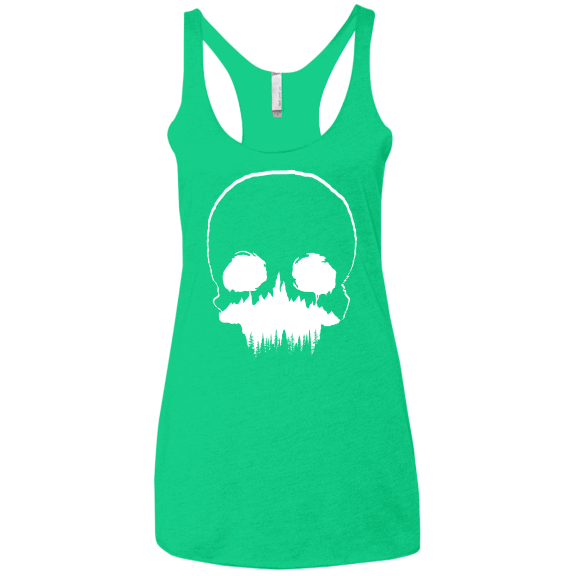Skull Forest Women's Triblend Racerback Tank