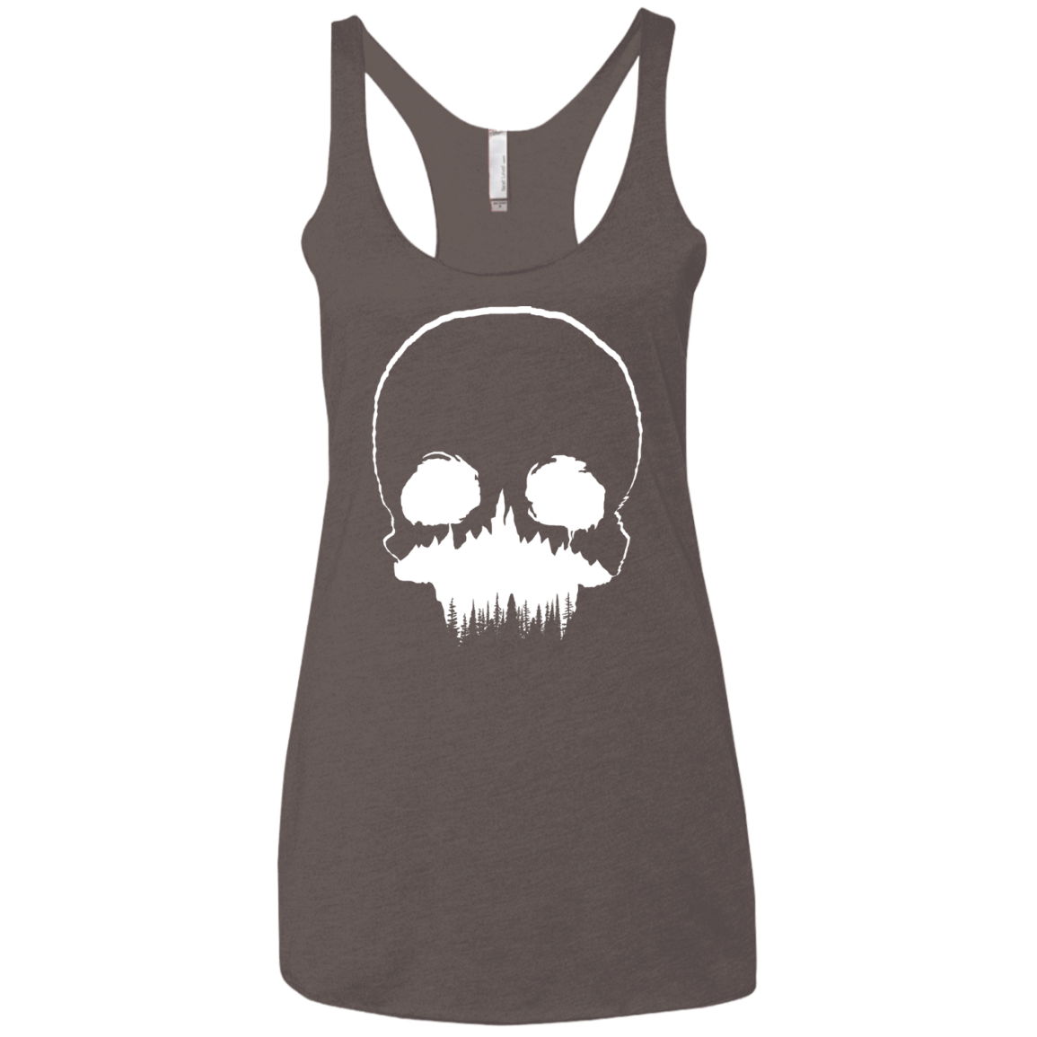 Skull Forest Women's Triblend Racerback Tank