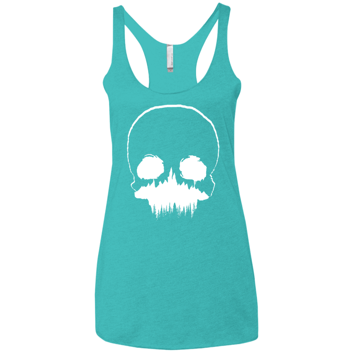 Skull Forest Women's Triblend Racerback Tank