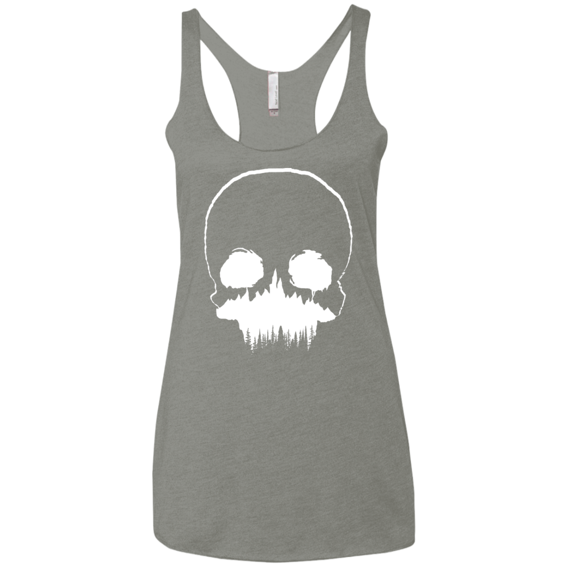 Skull Forest Women's Triblend Racerback Tank
