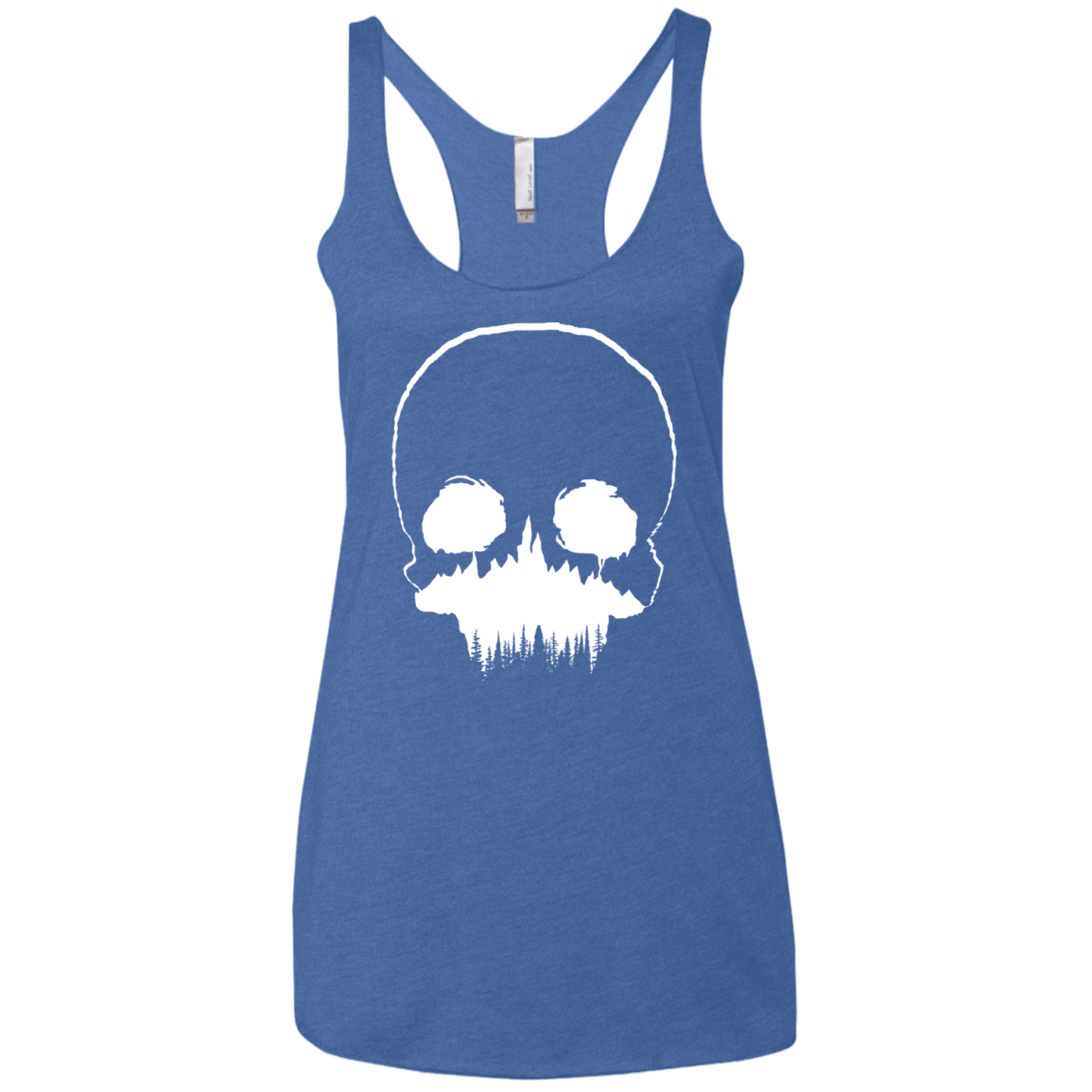 Skull Forest Women's Triblend Racerback Tank