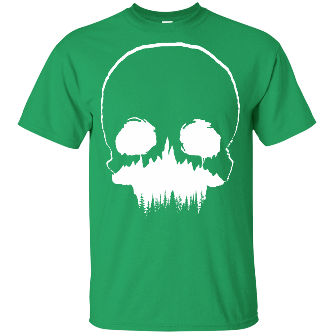 T-Shirts Irish Green / YXS Skull Forest Youth T-Shirt