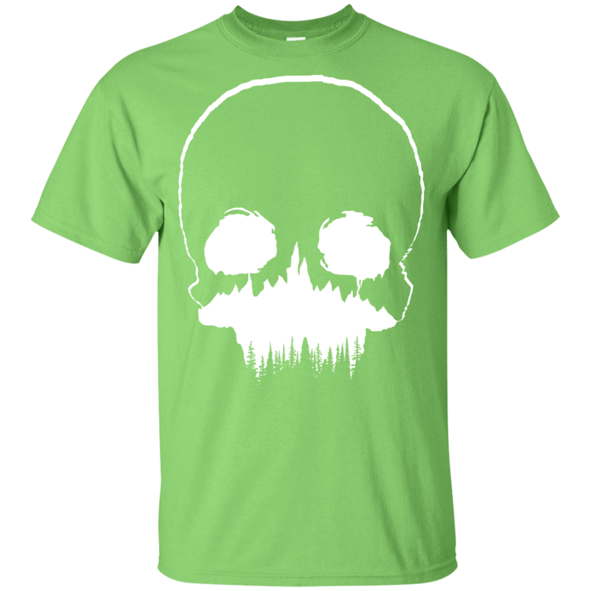 T-Shirts Lime / YXS Skull Forest Youth T-Shirt