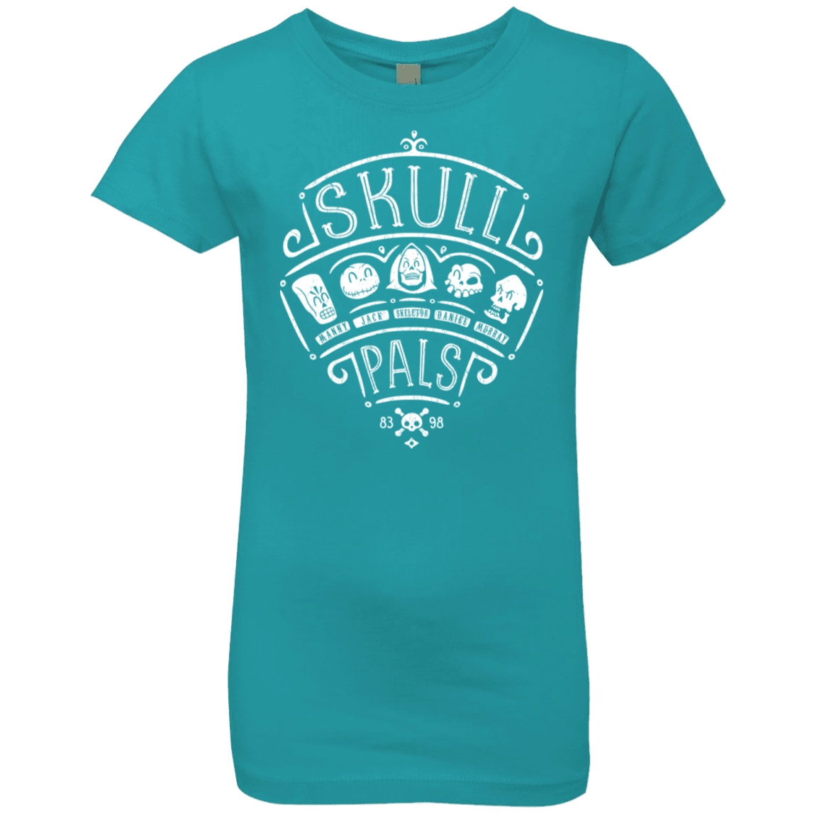 T-Shirts Tahiti Blue / YXS Skull Pals Girls Premium T-Shirt