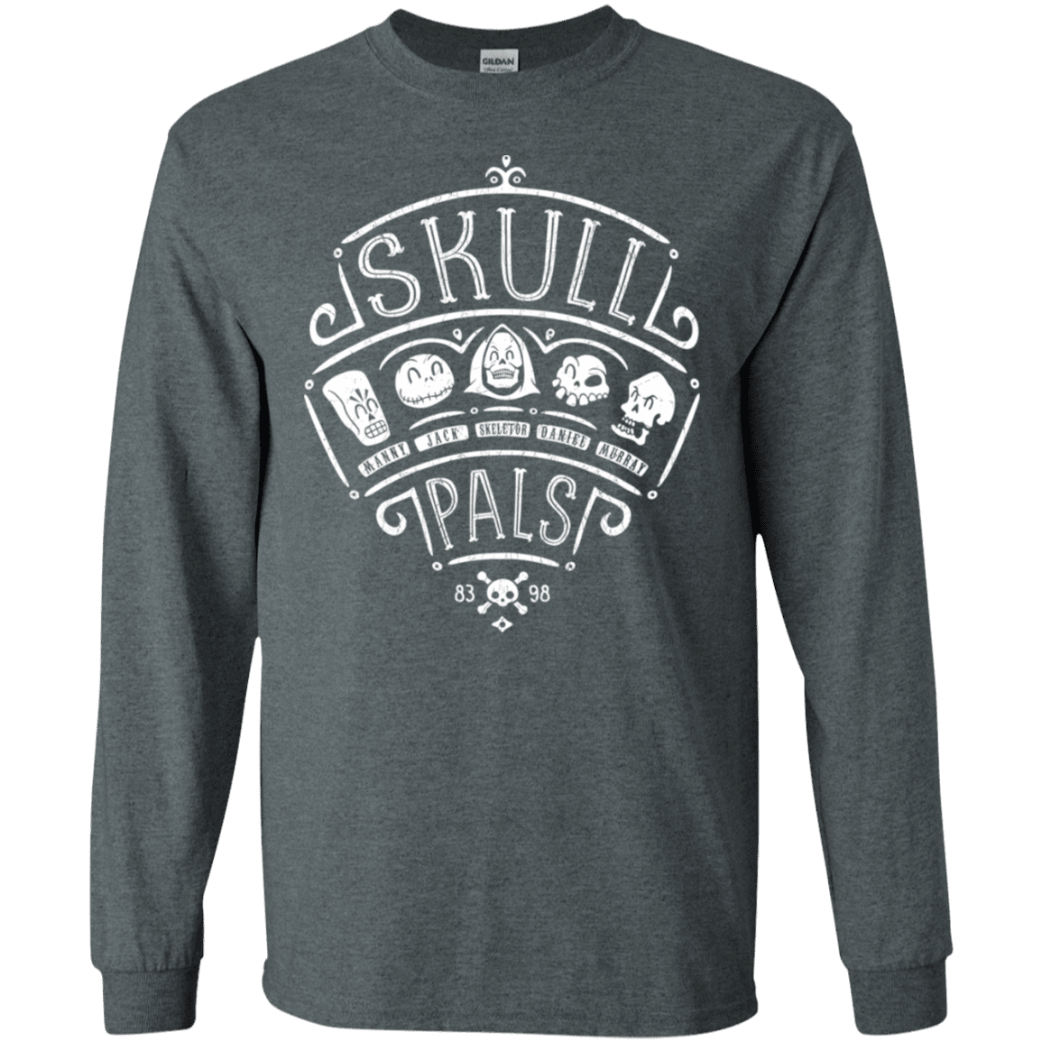 T-Shirts Dark Heather / S Skull Pals Men's Long Sleeve T-Shirt