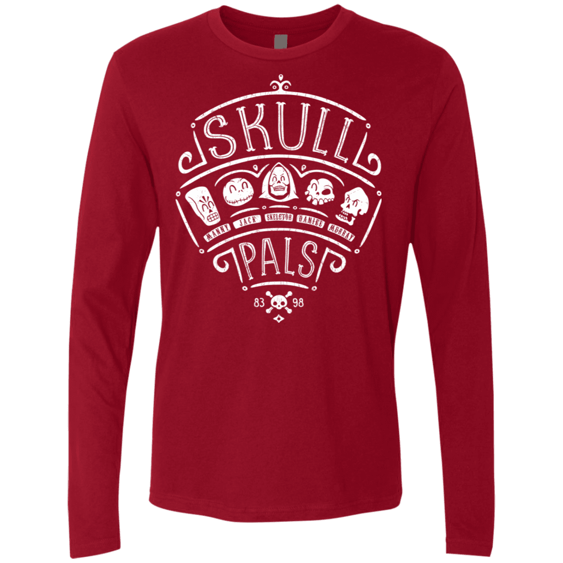 T-Shirts Cardinal / S Skull Pals Men's Premium Long Sleeve