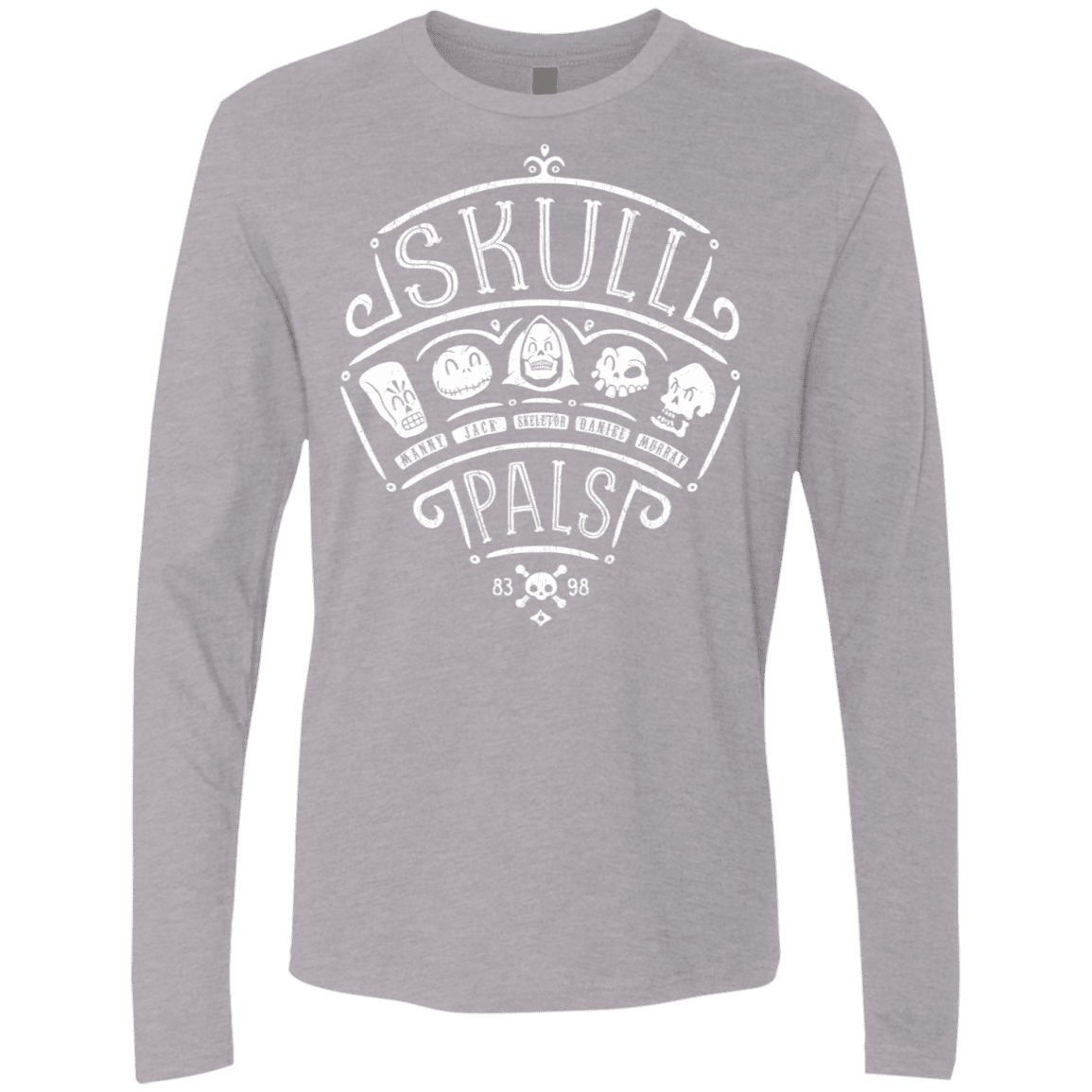 T-Shirts Heather Grey / S Skull Pals Men's Premium Long Sleeve