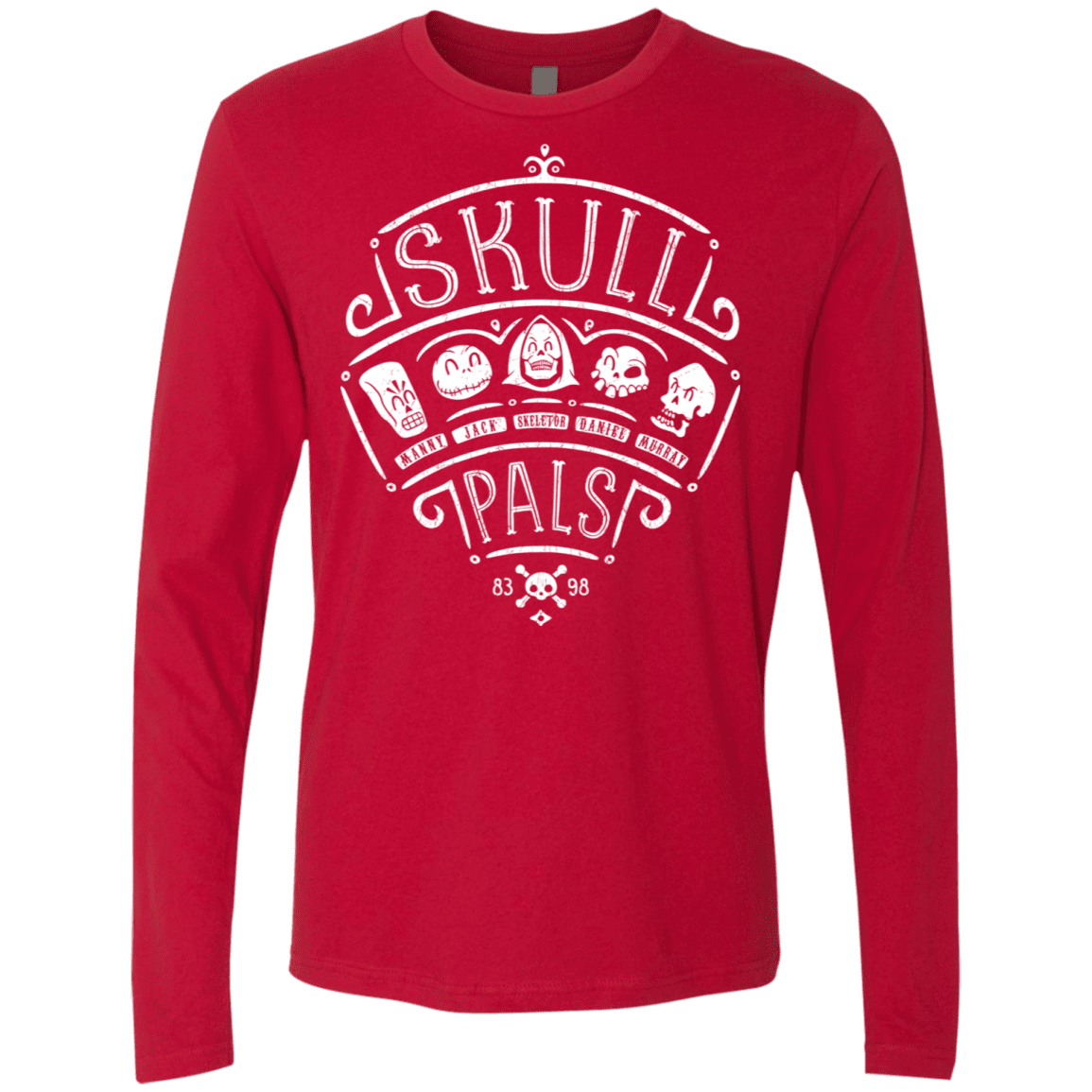 T-Shirts Red / S Skull Pals Men's Premium Long Sleeve
