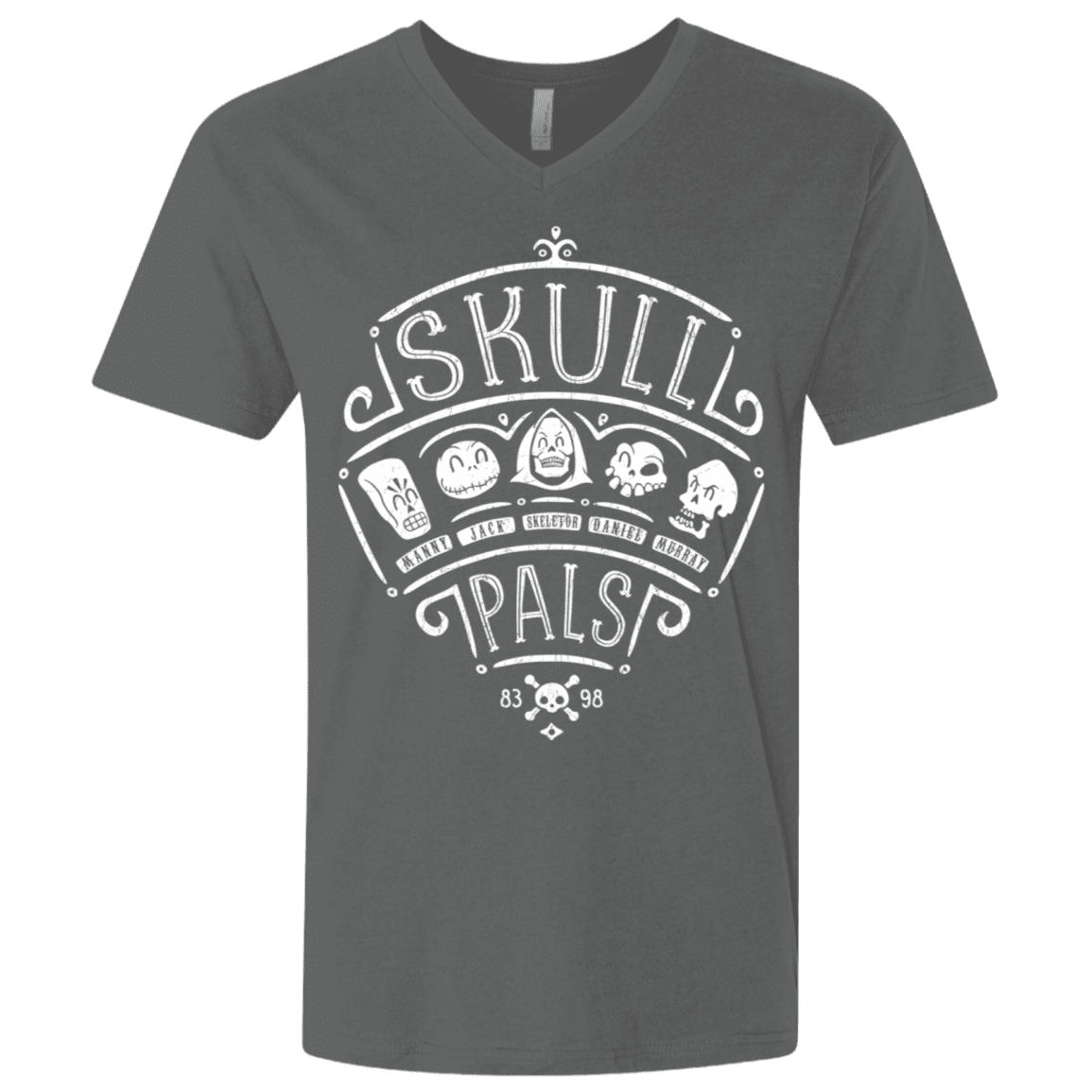 T-Shirts Heavy Metal / X-Small Skull Pals Men's Premium V-Neck