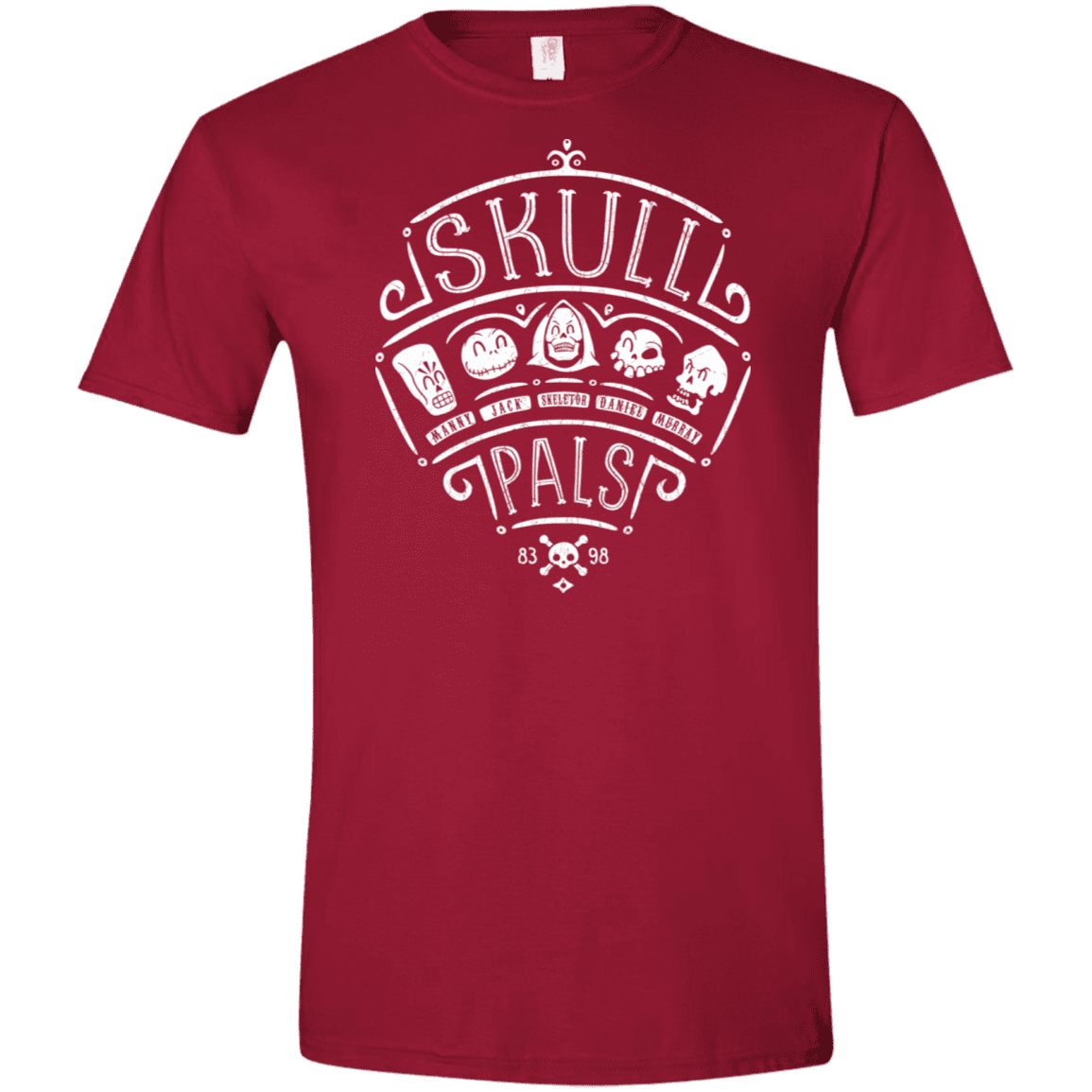 T-Shirts Cardinal Red / S Skull Pals Men's Semi-Fitted Softstyle