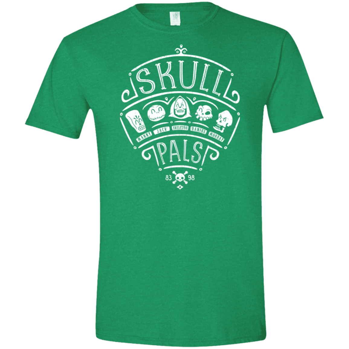 T-Shirts Heather Irish Green / S Skull Pals Men's Semi-Fitted Softstyle