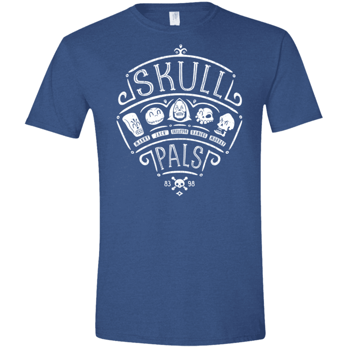 T-Shirts Heather Royal / X-Small Skull Pals Men's Semi-Fitted Softstyle