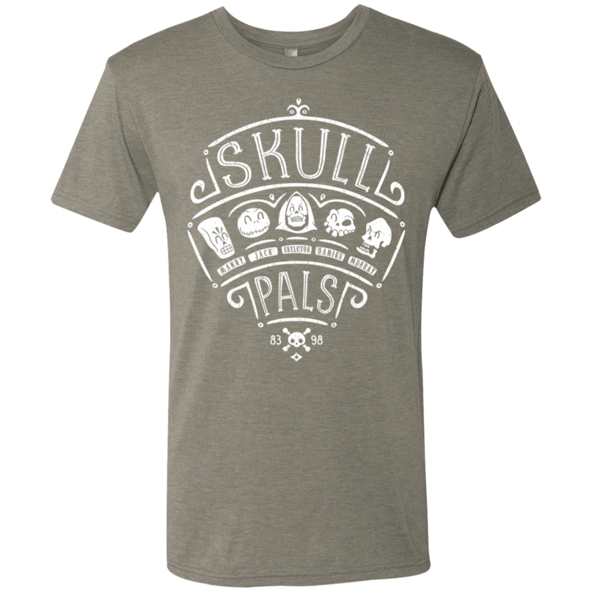 T-Shirts Venetian Grey / S Skull Pals Men's Triblend T-Shirt