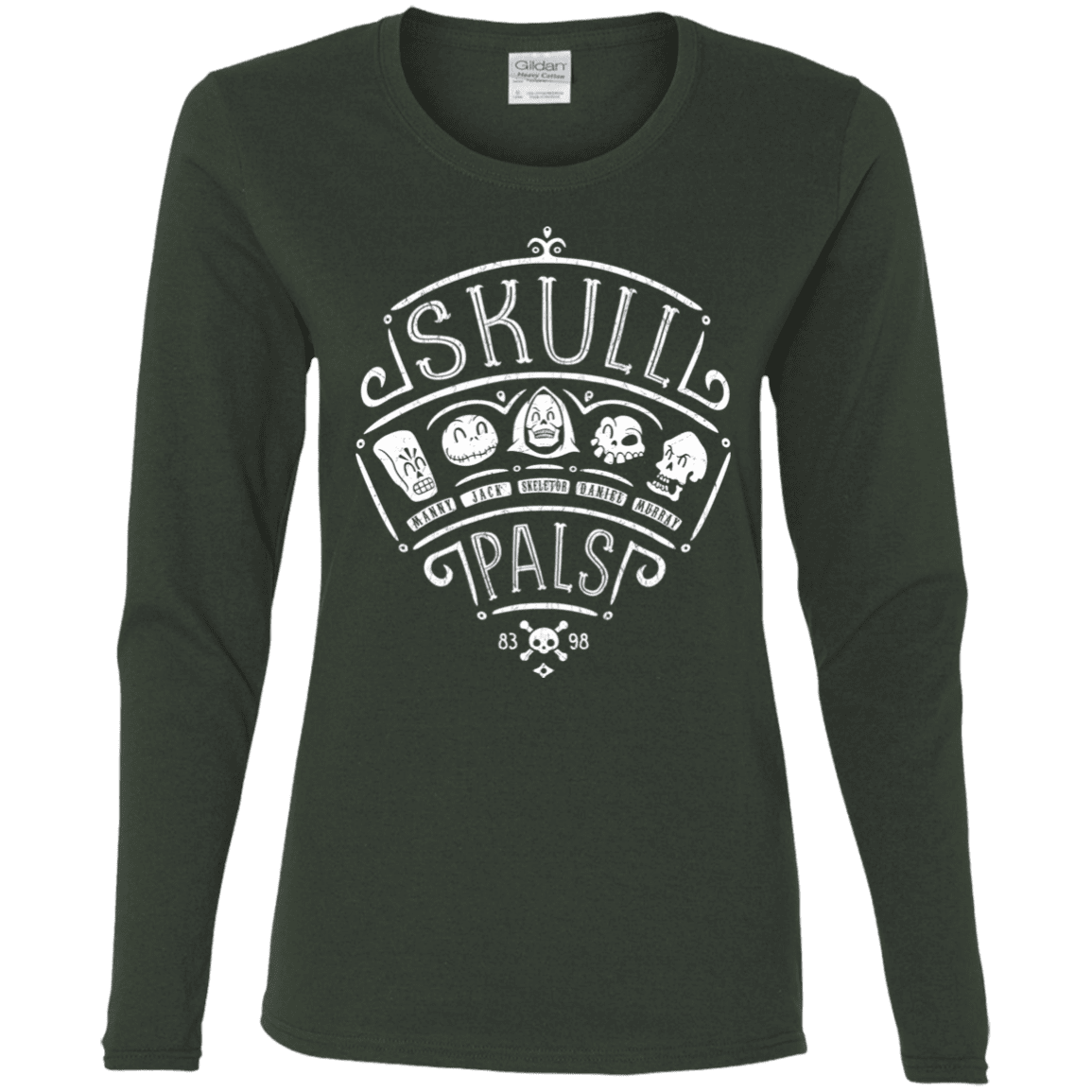 T-Shirts Forest / S Skull Pals Women's Long Sleeve T-Shirt