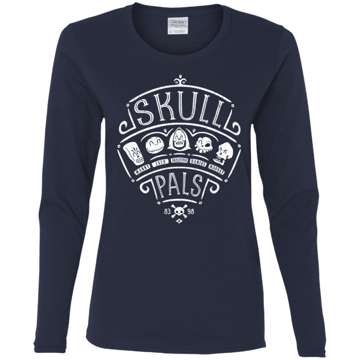 T-Shirts Navy / S Skull Pals Women's Long Sleeve T-Shirt