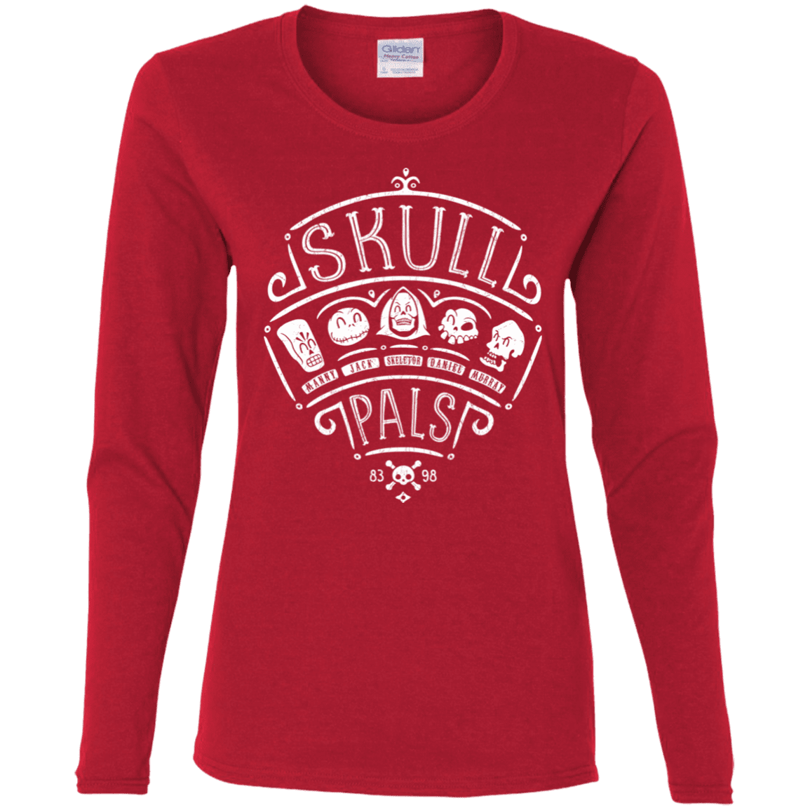 T-Shirts Red / S Skull Pals Women's Long Sleeve T-Shirt