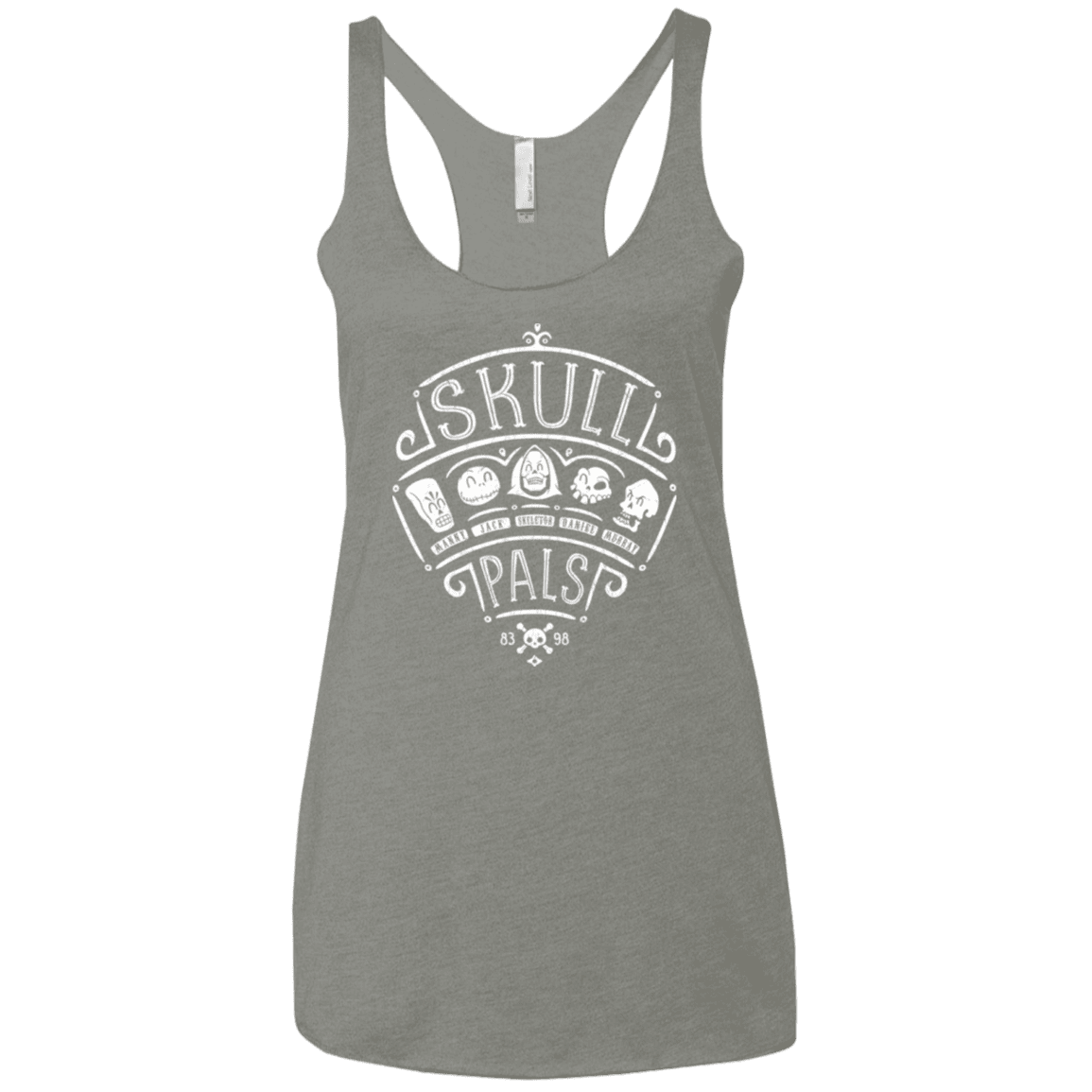 T-Shirts Venetian Grey / X-Small Skull Pals Women's Triblend Racerback Tank