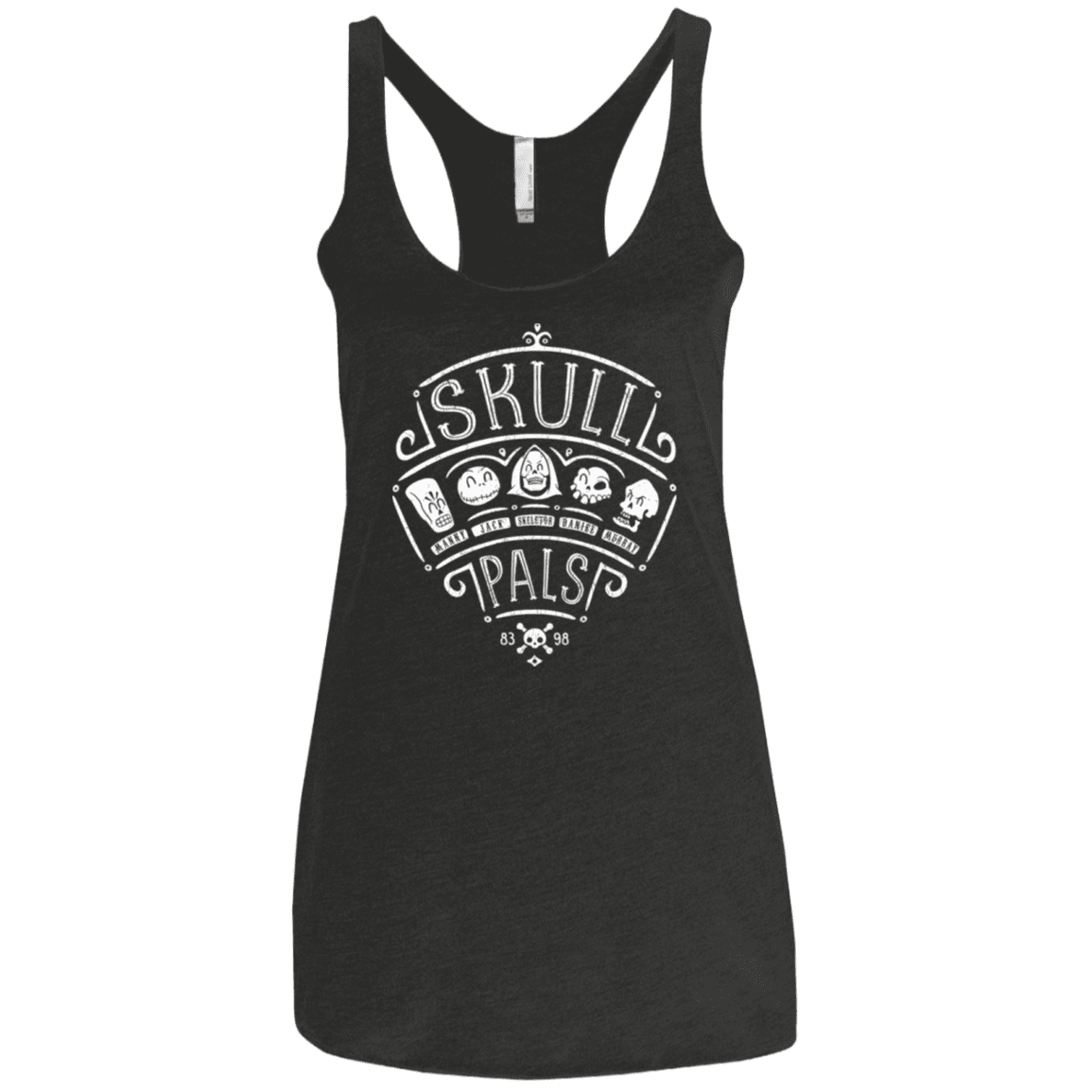 T-Shirts Vintage Black / X-Small Skull Pals Women's Triblend Racerback Tank