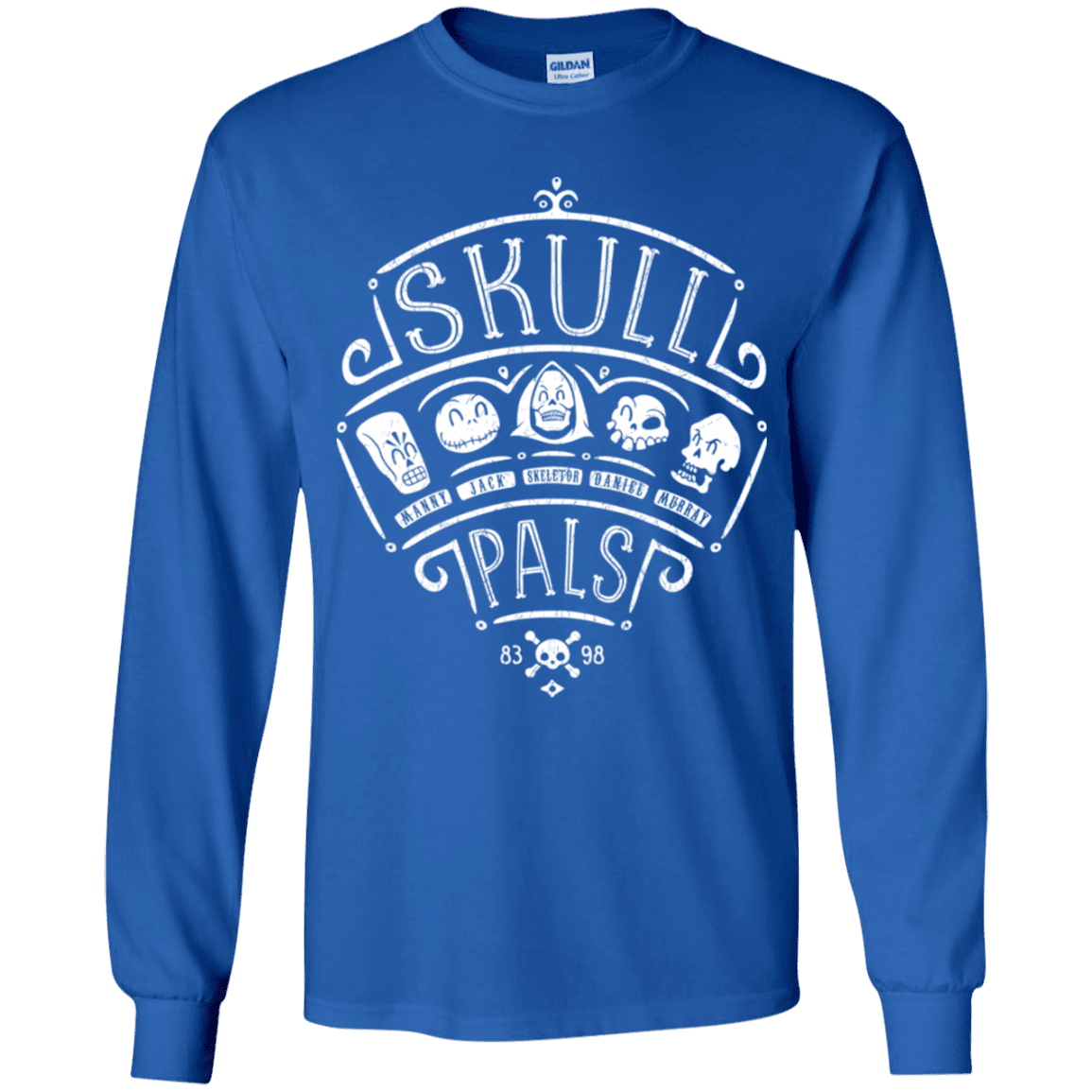 T-Shirts Royal / YS Skull Pals Youth Long Sleeve T-Shirt