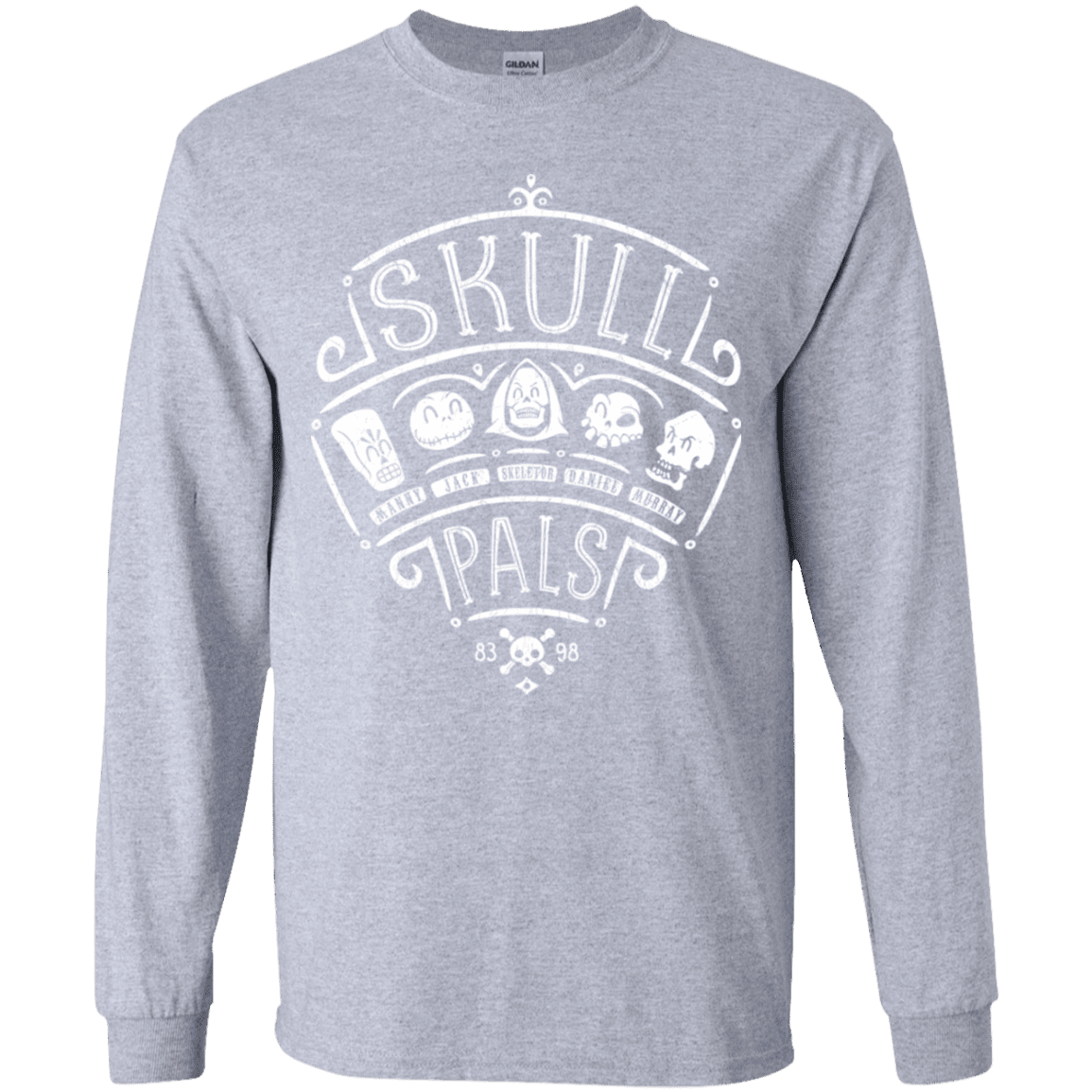 T-Shirts Sport Grey / YS Skull Pals Youth Long Sleeve T-Shirt