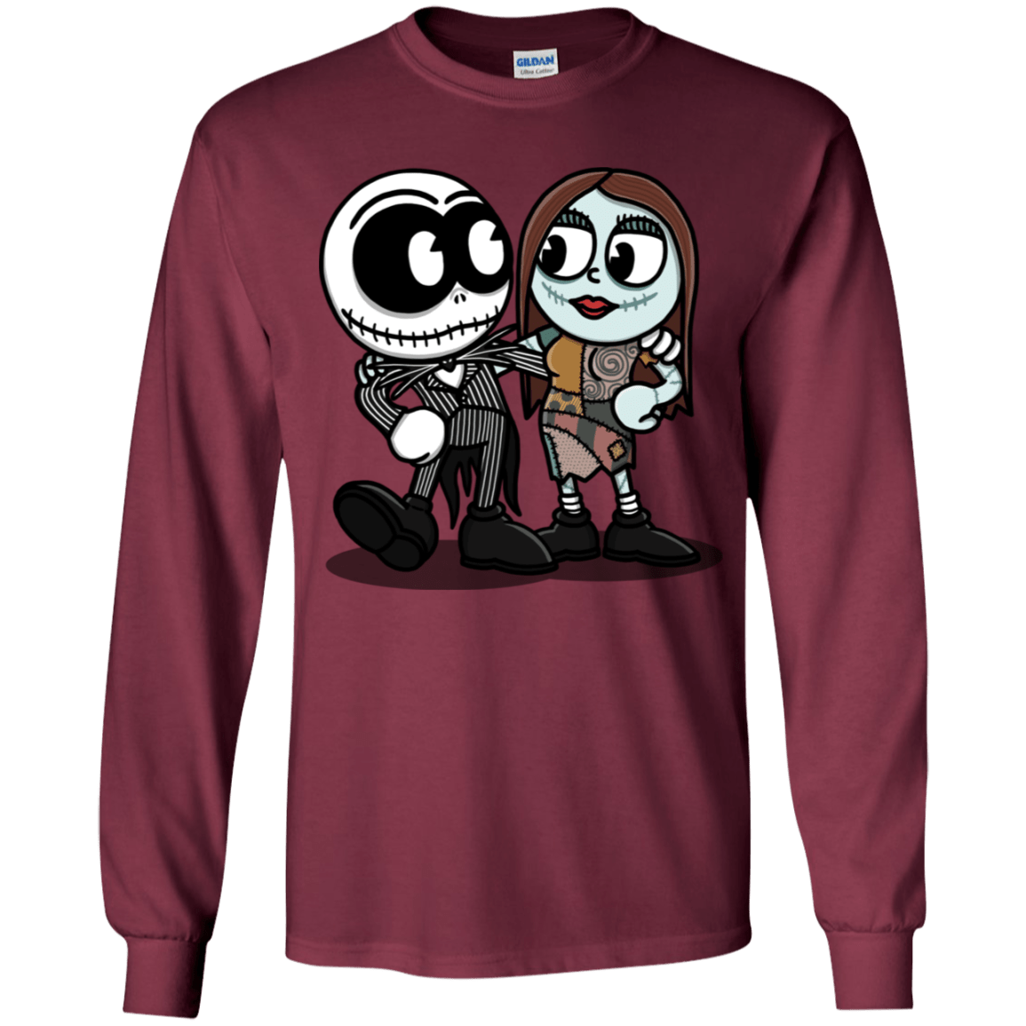 T-Shirts Maroon / YS Skullhead Youth Long Sleeve T-Shirt