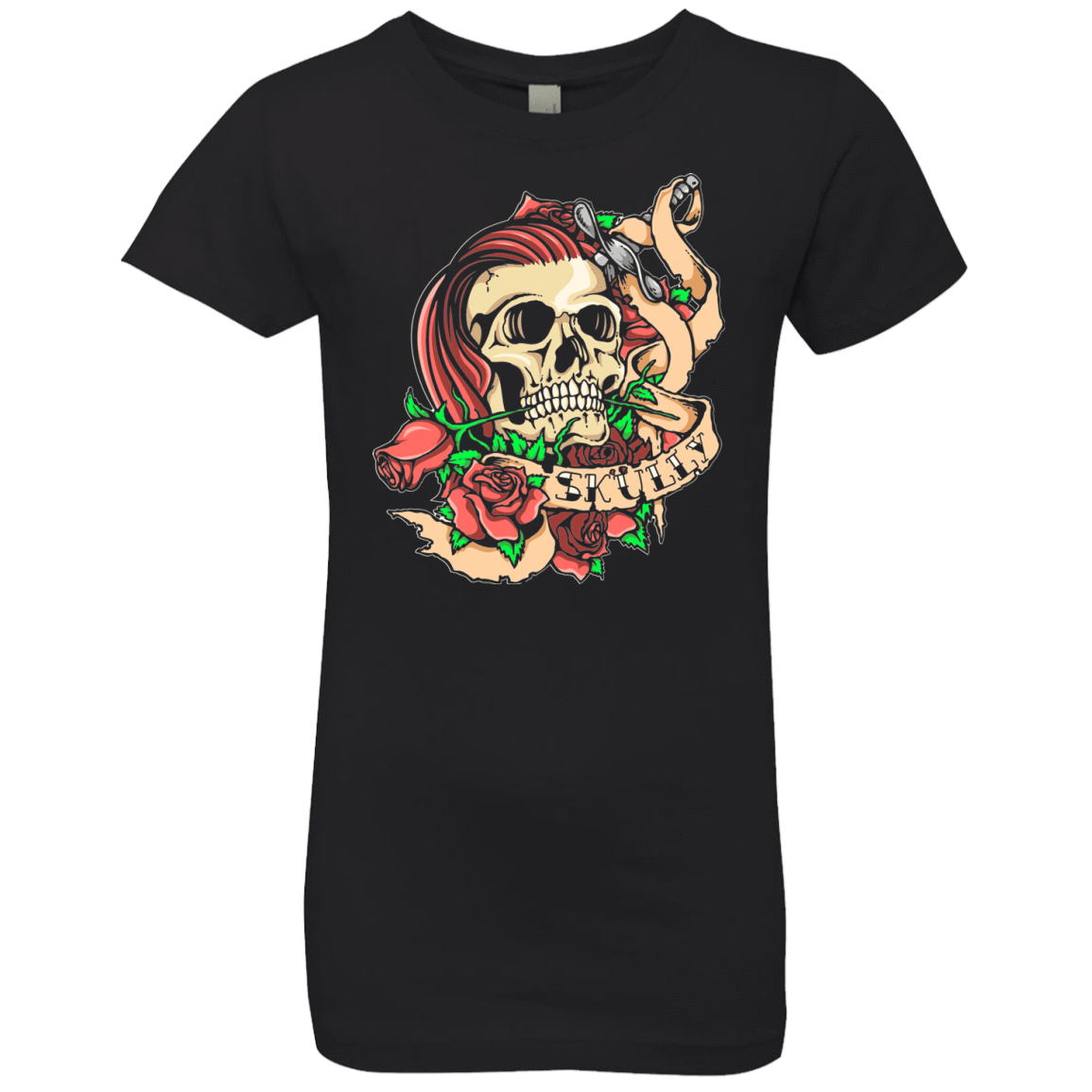 T-Shirts Black / YXS SKULLY Girls Premium T-Shirt