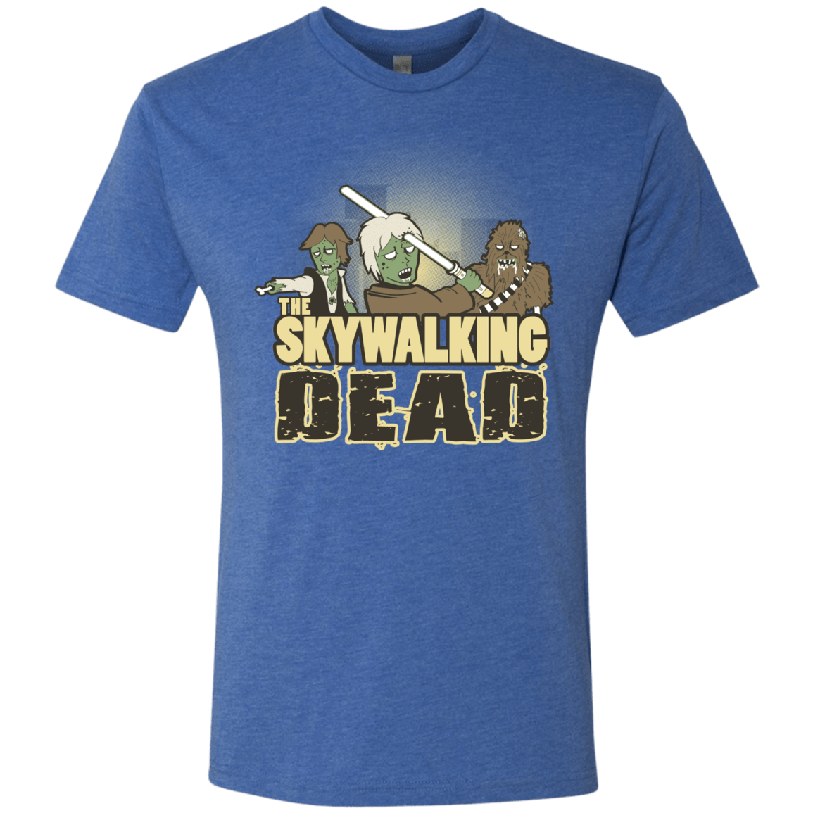 T-Shirts Vintage Royal / Small Skywalking Dead Men's Triblend T-Shirt