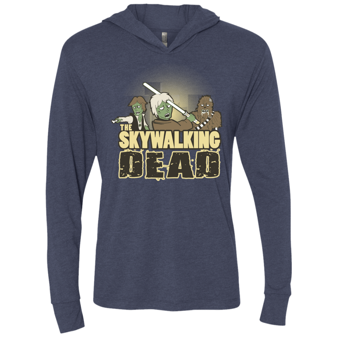 T-Shirts Vintage Navy / X-Small Skywalking Dead Triblend Long Sleeve Hoodie Tee