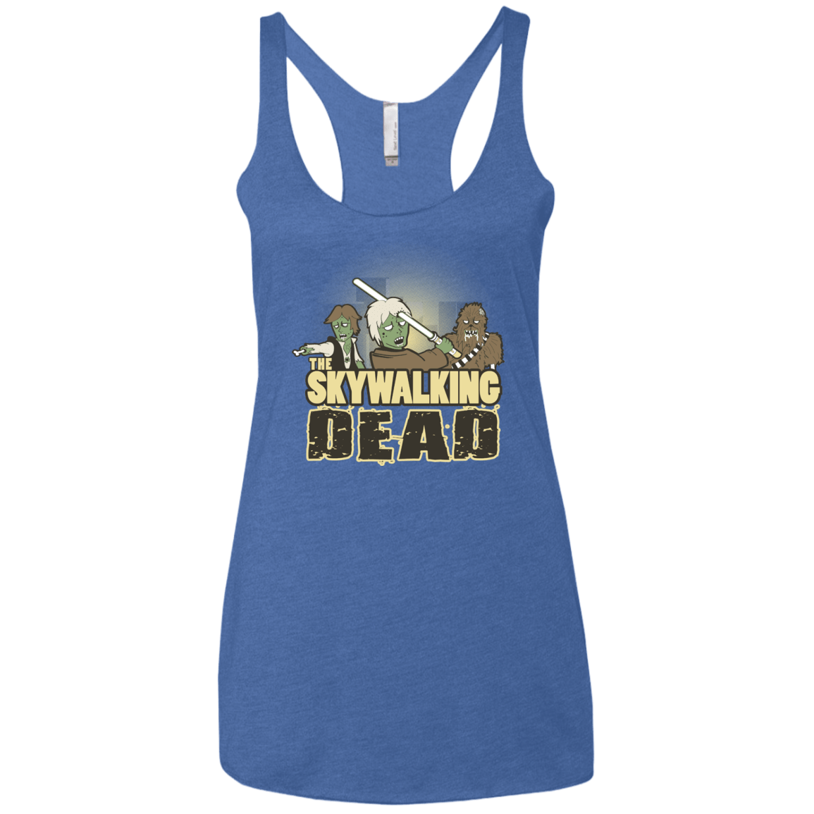 T-Shirts Vintage Royal / X-Small Skywalking Dead Women's Triblend Racerback Tank
