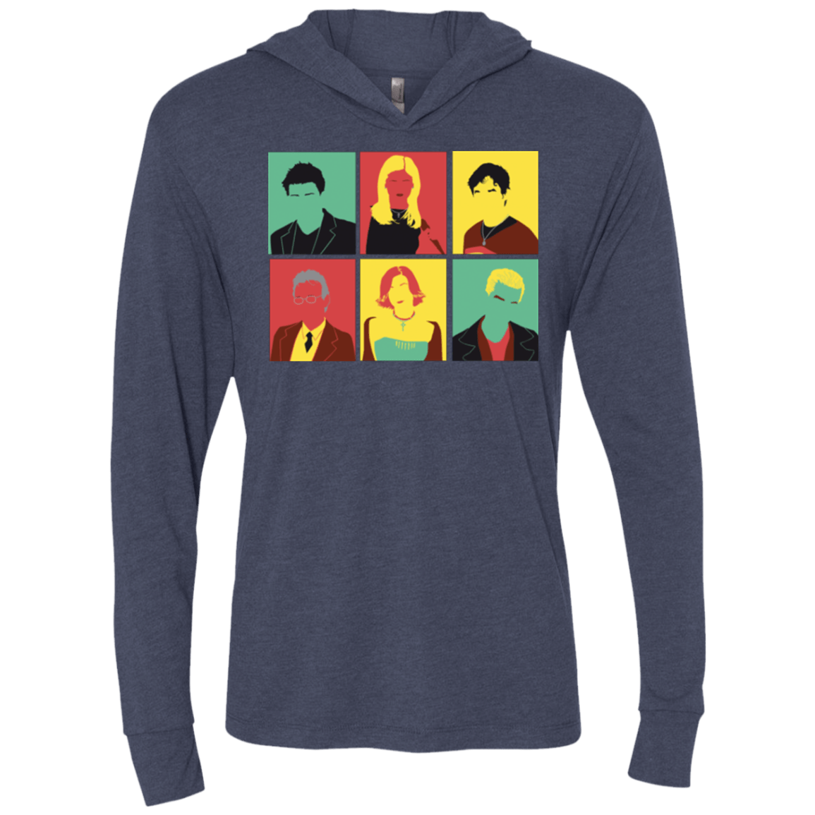 T-Shirts Vintage Navy / X-Small Slayer pop Triblend Long Sleeve Hoodie Tee