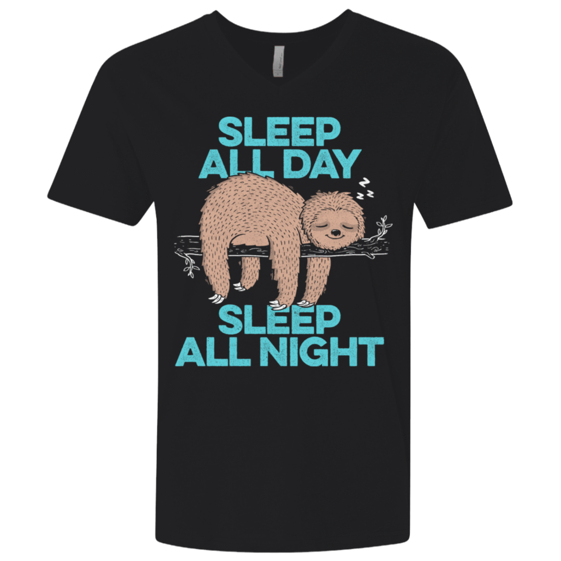 T-Shirts Black / X-Small Sleep All Day All Night Men's Premium V-Neck