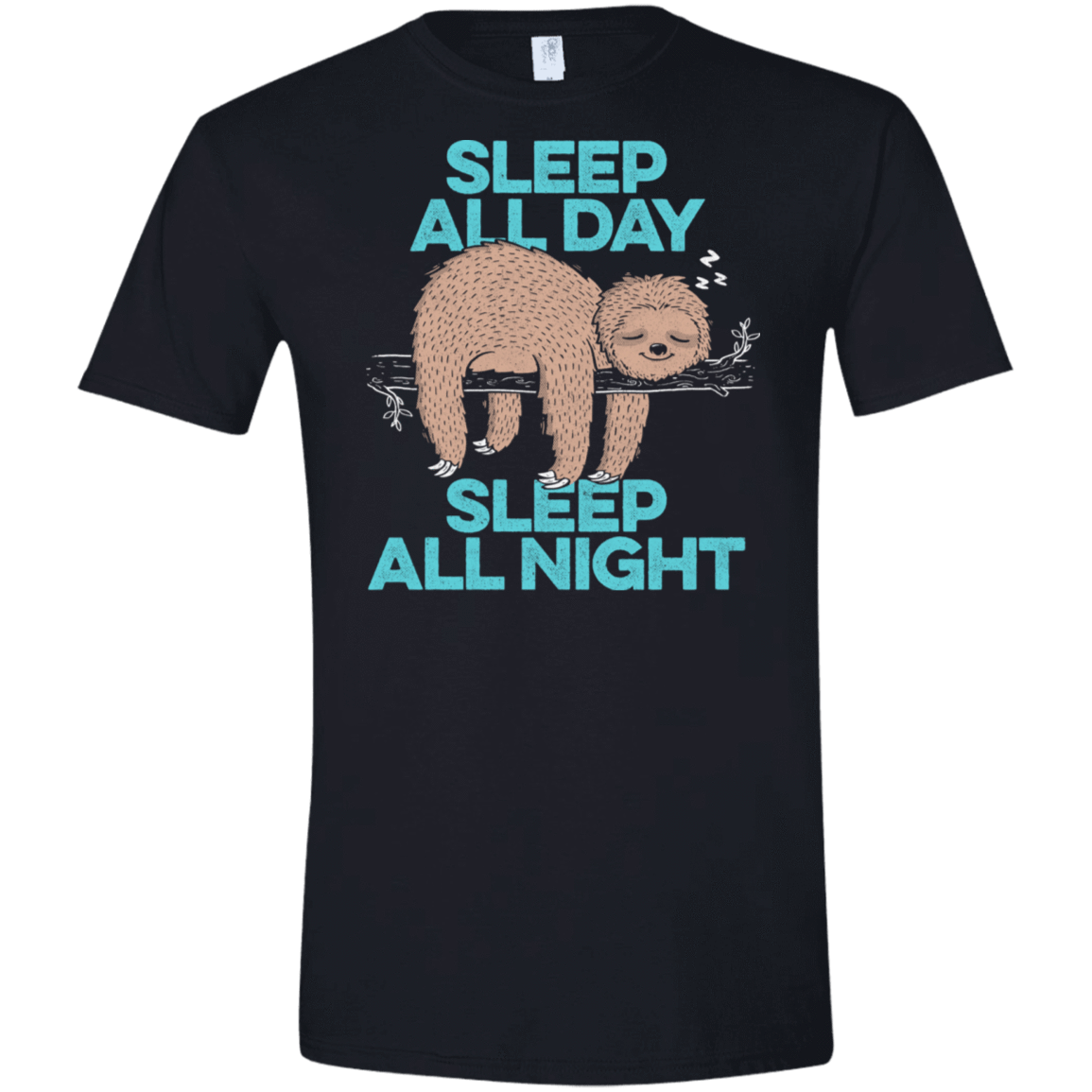 T-Shirts Black / X-Small Sleep All Day All Night Men's Semi-Fitted Softstyle