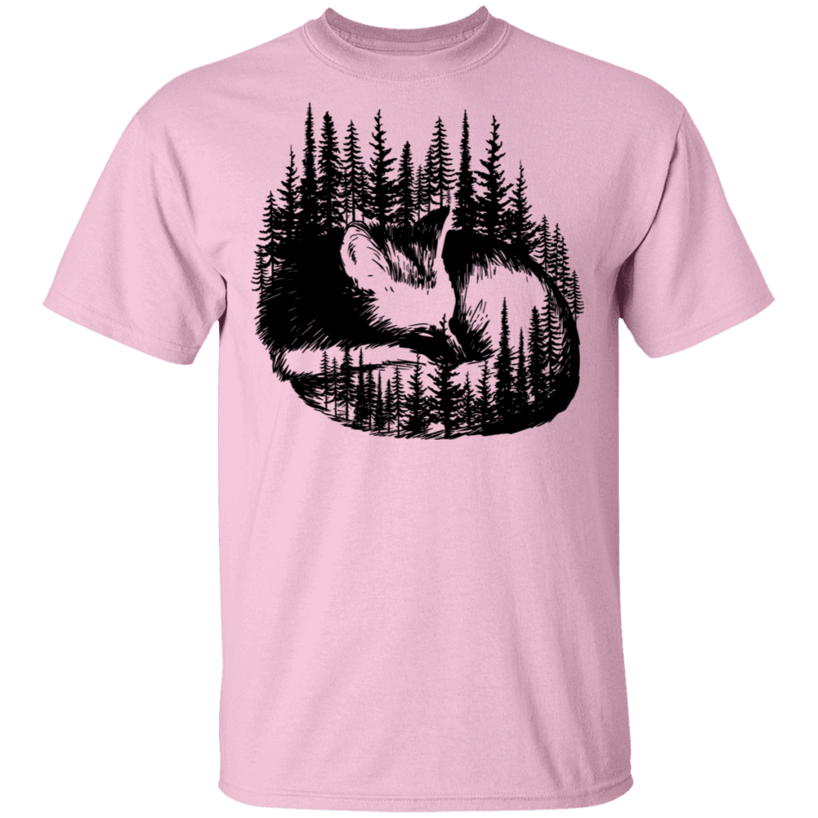 T-Shirts Light Pink / S Sleeping Fox T-Shirt