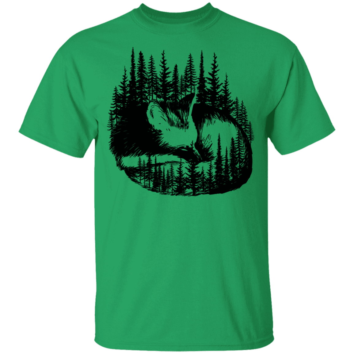 T-Shirts Irish Green / YXS Sleeping Fox Youth T-Shirt