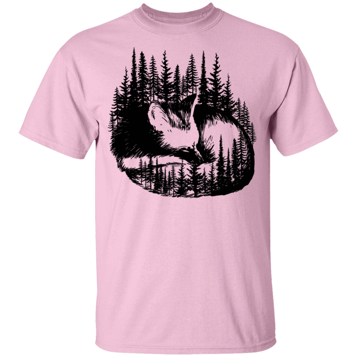 T-Shirts Light Pink / YXS Sleeping Fox Youth T-Shirt
