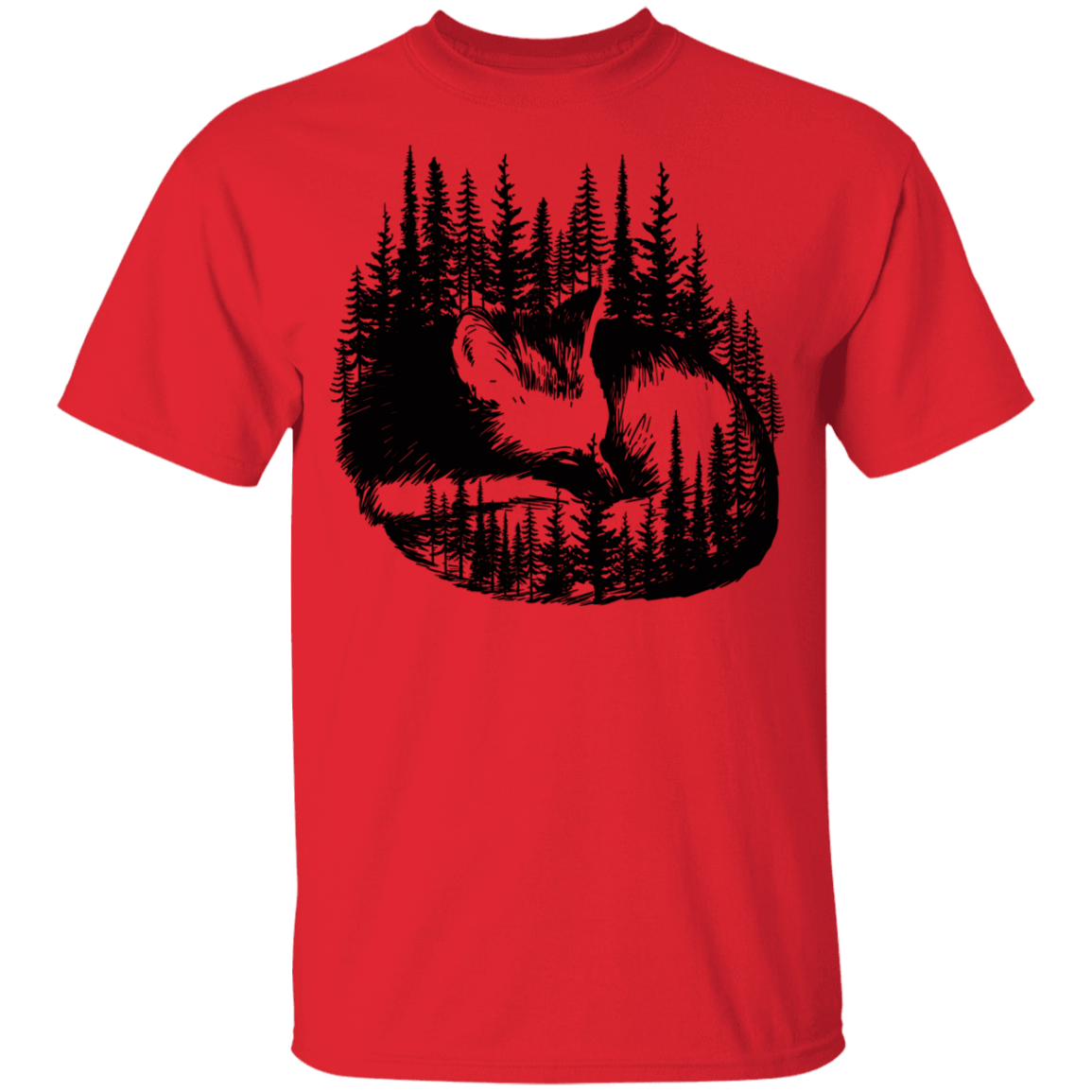 T-Shirts Red / YXS Sleeping Fox Youth T-Shirt
