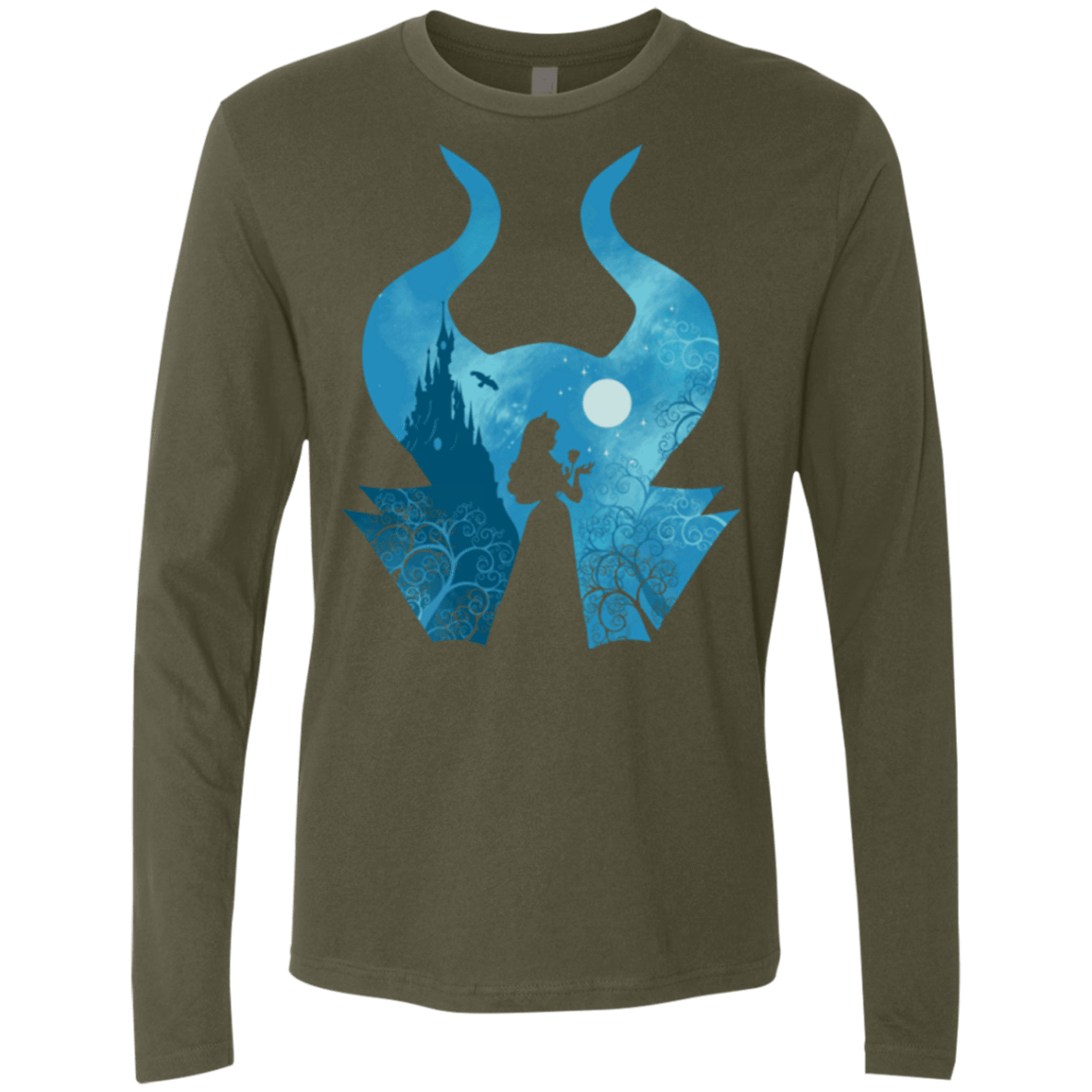 T-Shirts Military Green / S Sleeping Portrait Men's Premium Long Sleeve