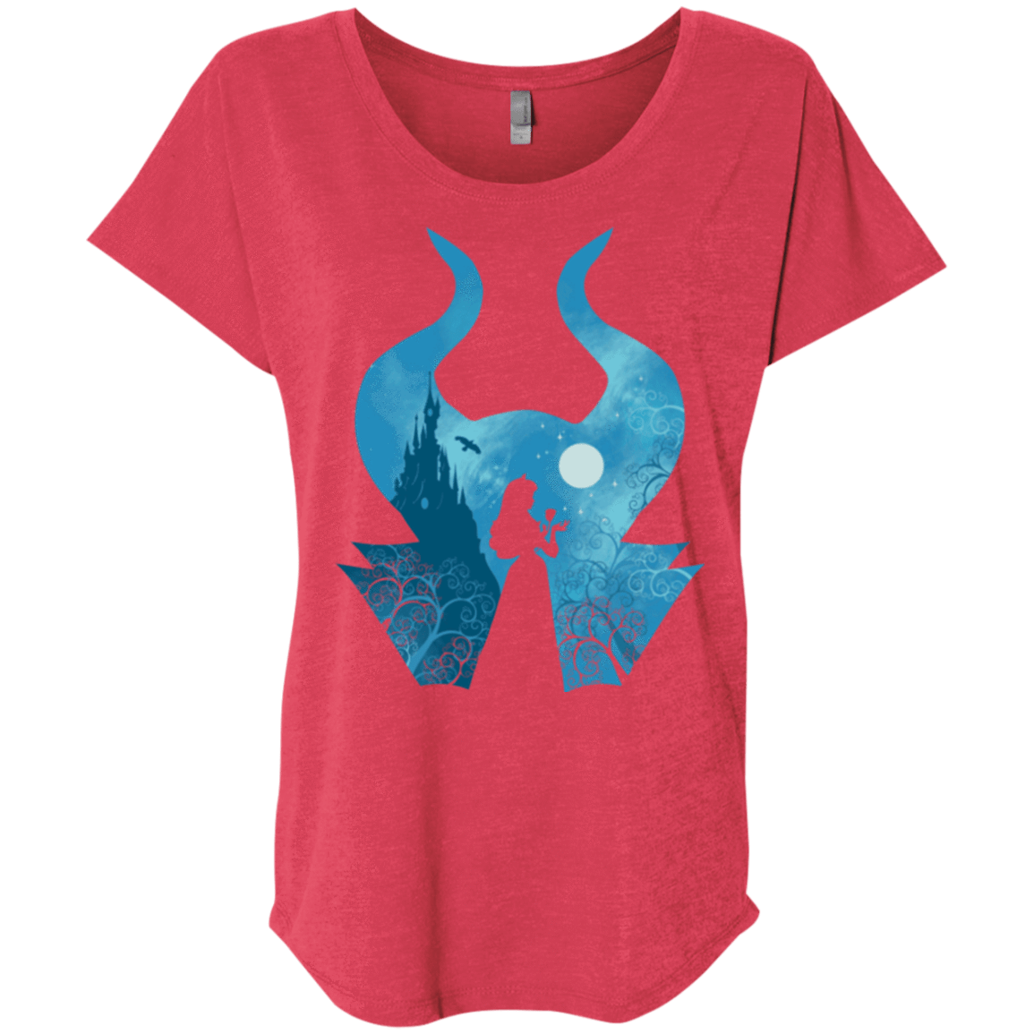 T-Shirts Vintage Red / X-Small Sleeping Portrait Triblend Dolman Sleeve